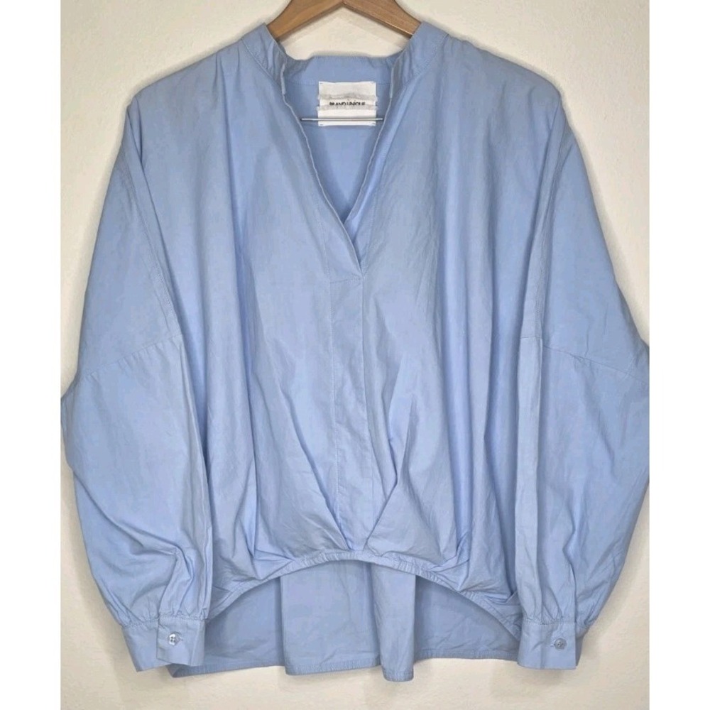 New BRAND UNIQUE Blouse Top Shirt Sz2 Cottagecore Boxy Italy‎ Made Cotton Career